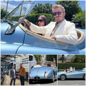 Exquisite Details Unveiled: David Beckham's Vintage Jaguar, a Wedding Gift to Son Brooklyn – Crafted by 120 Artisans, A Timeless Masterpiece.