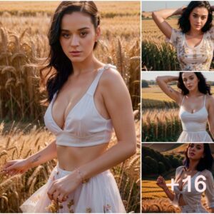 Breathtaking Harmony: Katy Perry's Allure Flourishes in a Stunning Wheat Field Photoshoot