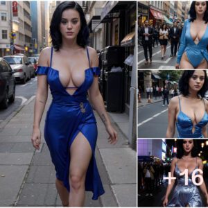 Katy Perry's Street Glam: A Stunning Stroll in a Bold Cleavage-Baring Gown