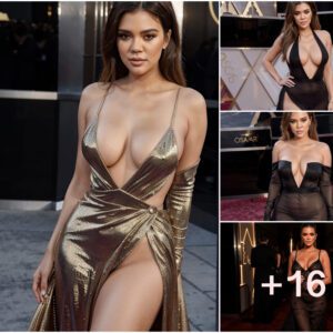 Khloé Kardashian Radiates Glamour in Daring Gown at the Oscars: A Bold Fashion Statement on the Red Carpet