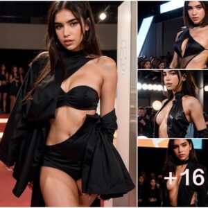 Dua Lipa Stuns in Alluring and Bold Fashion Statement at Fashion Show, Radiating Beauty and Elegance