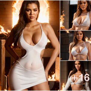 Khloé Kardashian Sets the Scene Ablaze in Sizzling White Ensemble, Radiating Fiery Glamour