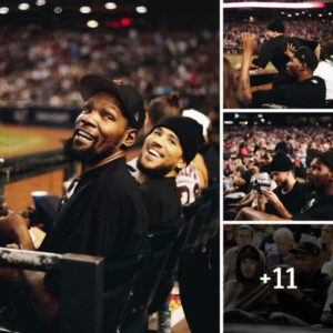 NBA Superstars Kevin Durant and Devin Booker Savor Courtside Experience at Dbacks-Phillies Game!