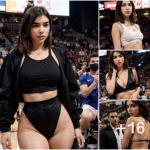 Dua Lipa's Dazzling Presence at the Basketball Game: A Glamorous Affair in a Bold Ensemble