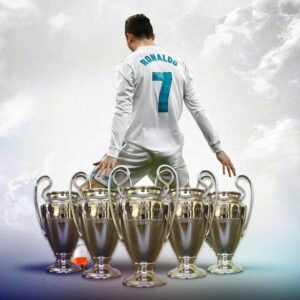 Cristiano Ronaldo's Unrivaled Glory: A Staggering 5 UEFA Champions League Titles Speak Volumes 🏆🏆🏆🏆🏆