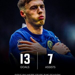 Young Sensation Cole Palmer Sparks Magic: 13 Goals, 7 Assists, and 20 Contributions Across 26 Games for Manchester City & Chelsea