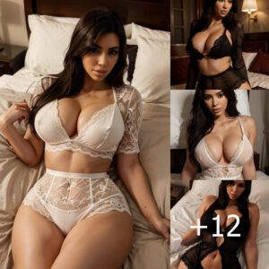 Lace Elegance: Kim Kardashian Radiates Sexiness in Stylish Outfit