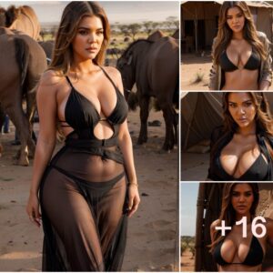 Khloé Kardashian Mesmerizes with Beauty and Allure in The Serengeti, Tanzania