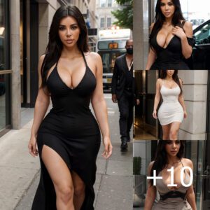 Sultry Allure: Kim Kardashian Mesmerizes in a Provocative Deep V-neck, Showcasing Irresistible Seductive Charm