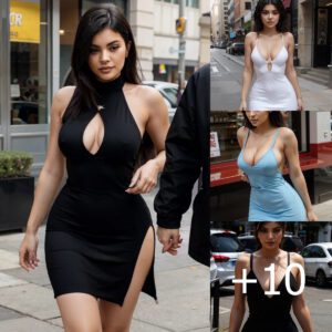 Sultry Allure: Kylie Jenner Mesmerizes in a Provocative Deep V-neck, Showcasing Irresistible Seductive Charm