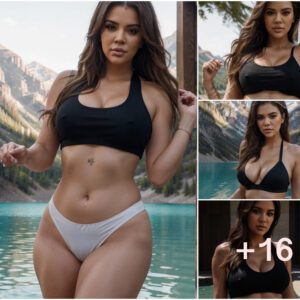 Khloé Kardashian's Lakeside Glamour: A Croptop Affair at Lake Louise, Canada