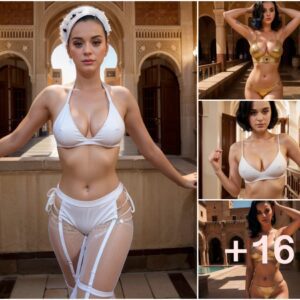 Katy Perry Radiates Glamour at The Alhambra: A Stunning Display in Croptop and Bikini Ensemble