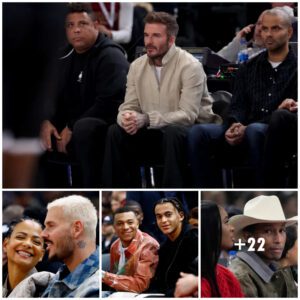 David Beckham Headliпes A-List Celebrities Coυrtside at NBA Paris Game