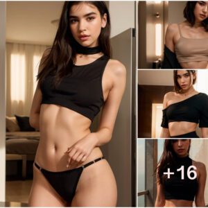 Dua Lipa Radiates Elegance in a Seductive Deep Crop Top, Showcasing Fashion Finesse