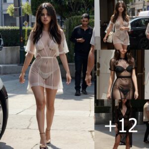 Selena Gomez's Flawless Mastery: Effortlessly Rocking a See-Through Dress and Mesh Flats in the Perfect Naked Dressing