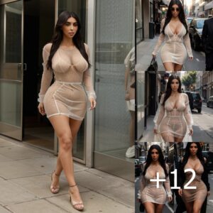 Kim Kardashian's Flawless Mastery: Effortlessly Rocking a See-Through Dress and Mesh Flats in the Perfect Naked Dressing