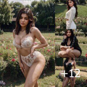 Kylie Jenner's Enchanting Pose Amidst a Dutch Rose Meadow Captivates Fans' Hearts