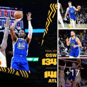 Curry’s 60-Point Show: A Dazzling Performance, But Atlanta Prevails in Overtime Thriller 141-134