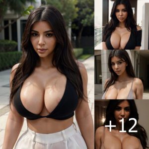 Kim Kardashian Turns Heads in Revealing Deep V-neck Top, Flaunting Alluring Cleavage