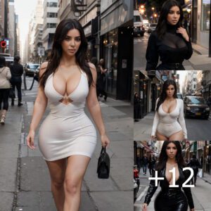 Sensual Stroll: Kim Kardashian’s Alluring Street Presence