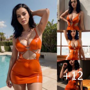 Katy Perry's Spectacular Instagram Moment: Flaunting Cleavage in a Striking Cutout Orange Mini Dress