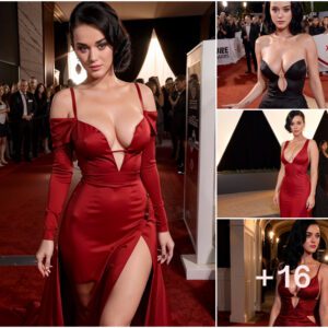 Katy Perry Radiates Beauty and Allure in Bold Deep-Cut Gown on Fashion's Red Carpet, Inspiring Elegance