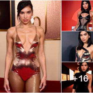 Dua Lipa Stuns in Sensational Body Suit Dress, Radiating Beauty and Confidence on the Dazzling Red Carpet of the Glitzy Event!