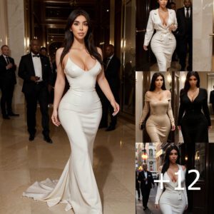 Kim Kardashian Shines: A Stunning Ensemble Showcasing Timeless Elegance. ‎