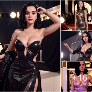 Katy Perry Stuns in a Jaw-Dropping Deep-Cut Gown at the Grammy Awards