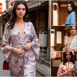 Kendall Jenner Radiates Beauty and Allure in Kimono During Japanese Getaway