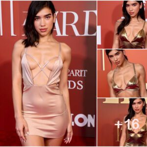 Dua Lipa Shines in Sultry Two-Strap Mini Dress on the Red Carpet