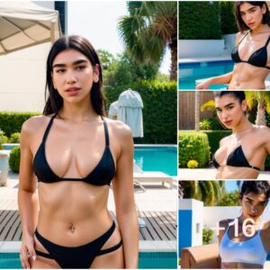 Dua Lipa Mesmerizes with Bold and Alluring Bikini Poses by the Poolside, Radiating Confidence and Beauty