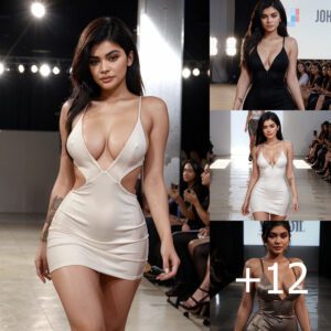 Kylie Jenner's Alluring Aura in an Exquisitely Deep-Cut Gown on the Runway