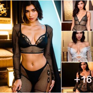 Radiant Elegance: Dua Lipa Stuns in Sexy Lace Patterned Outfit, Exuding Timeless Allure and Fashion Finesse