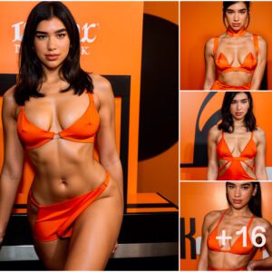 Dua Lipa's Spectacular Instagram Moment: Flaunting Cleavage in a Striking Cutout Orange Mini Dress