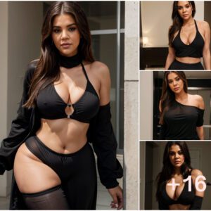 Unleashing Khloé Kardashian's Allure: Embracing Super-Standard Curves with Black Pajama Chic