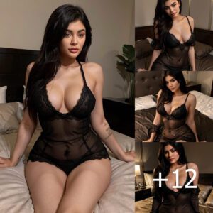 Kylie Jenner Turns Heads in Exquisite Lace Ensemble While Lounging on Opulent Bed