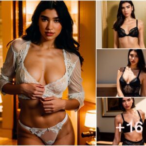 Sensual Elegance: Dua Lipa Radiates Allure in a Lace Lingerie Ensemble, A Captivating Display of Effortless Glamour