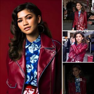 Zendaya "causes a storm" with her unique fashion style: The leather jacket creates an impressive highlight.