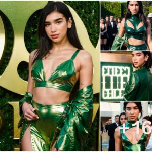 Dua Lipa's Spellbinding Ethereal Moment in the Green Leather Ensemble Steals the Hearts of Onlookers