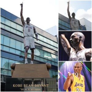 Details of Lakers Legend Kobe Bryant Statue