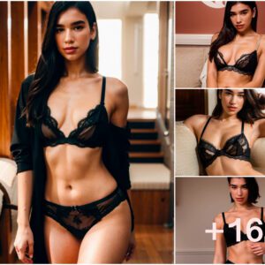 Sensual Sophistication: Dua Lipa's Captivating Display of Effortless Glamour in Lace Lingerie