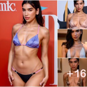 Elegance Personified: Dua Lipa Mesmerizes in Low-Cut Ensemble, Showcasing Alluring Décolletage"