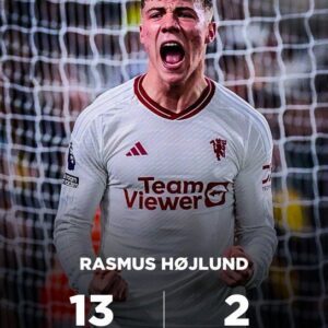 🇩🇰 Rasmus Højlund (21) has scored 13 goals and provided 2 assists for Manchester United. He is the youngest player to have scored in six consecutive Premier League games. Sublime. 🔥👏🏽