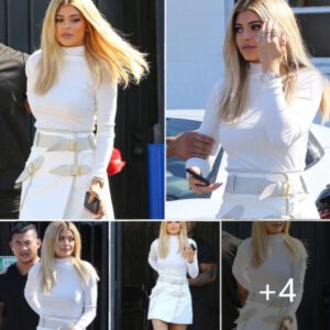 Kylie Jenner "causes a fever" with her long legs in a Saint Laurent short dress