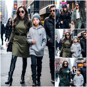 The Force is Strong with Them: Angelina Jolie Wears Wintry White Dress as She Takes Her Children to Watch 'Star Wars: The Last Jedi' in Snowy NYC