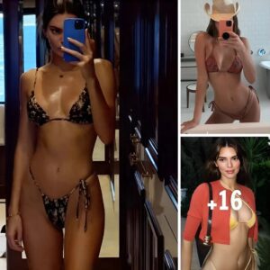 Kendall Jenner shows off her model figure in a little blue ʙικιɴι dress