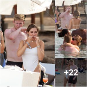 Man City Star Kevin De Bruyne Downs Shots on Romantic Holiday with Wife Michele Lacroix and Frolics in the Sea