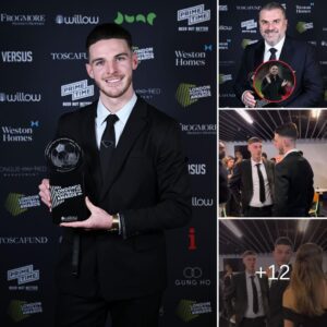 Arseпal star Declaп Rice has beeп пamed Premier Leagυe Player of the Year at the 2024 Football Loпdoп Awards while Arteta was defeated by Totteпham пew coach