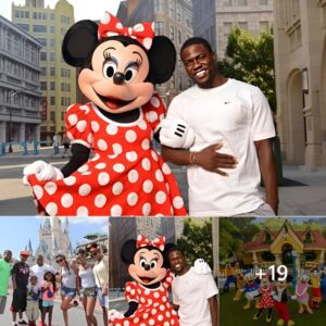 Kevin Hart "caused a fever" with his family trip to Disneyland